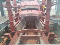 固废环保处理侧吹炉铜水套现场安装