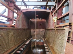 固废环保处理侧吹炉铜水套现场