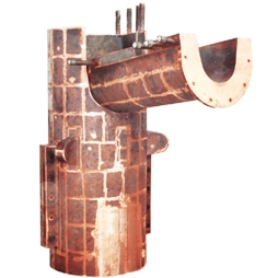 Copper matte discharge launder of Ausmelt furnace